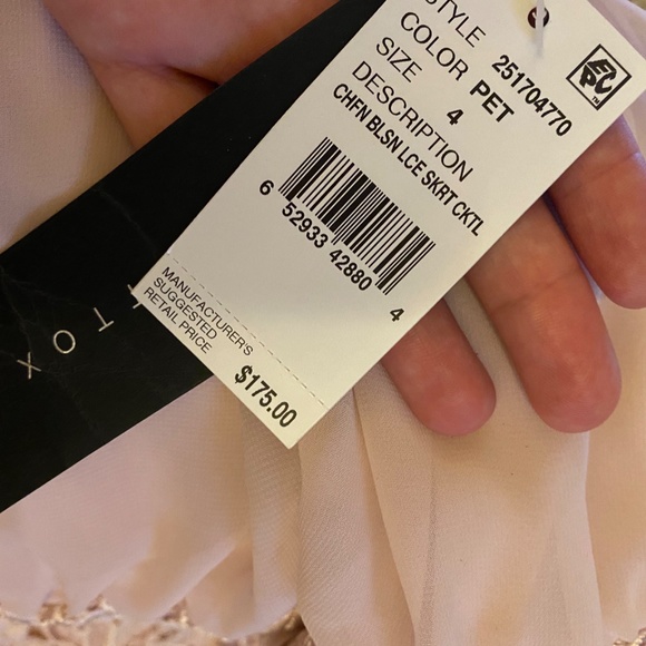 NWT Aidan Mattox Pale Pink Cocktail Dress - Picture 4 of 4